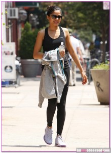 Freida Pinto Sports Nike Head To Toe